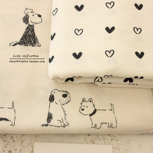 
Dog 2.5m Class A pure cotton brushed fabric handmade hair tie baby swag clothes bedding quilt cover pure cotton fabric