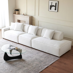 Guge Guge |    Sofa Winnie Sofa Fabric French Light Luxury Style White Tofu Block Removable and Washable Module