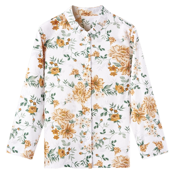 Chunchi knitted cardigan cotton shirt in the middle -aged and elderly women's clothing
