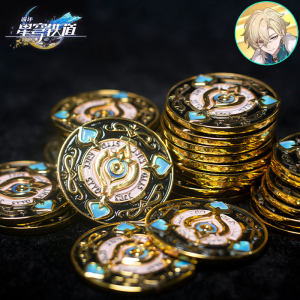 
[Official Model] Sand Gold Chip Metal Model Collapse Star Dome Railway Alloy Commemorative Coin Currency Game Peripheral Props