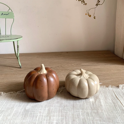 2-Piece Set! Exported American-Style Pumpkin Ornaments, Creative Decorative Ceramic Pumpkin Tabletop Ornaments