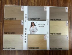 Sofia 12mm Reinforced Composite Flooring, Environmentally Friendly, Wear-Resistant, Waterproof, Household Gray Flooring, Wood Style, Cream Style