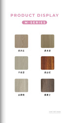 Del Laminate Flooring m Series for Home Use in Bedrooms, Environmentally Friendly, Wear-Resistant, Waterproof, Gray Flooring with a Natural Wood Style and Cream Finish