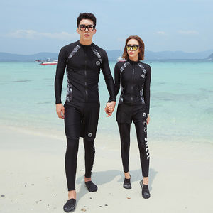 
Korean diving suit split men and women long sleeves long trousers sun protection quick-drying couple swimsuits large size surfing and snorkeling suit