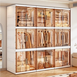 Japanese Foldable Wardrobe for Home Use, Simple Bedroom Storage Cabinet for Organizing Clothes, Suitable for Children and Adults