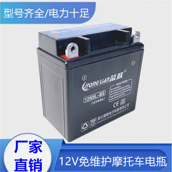 Ronglian motorcycle battery 12V9A/general scooter drill leopard car Suzuki car 125/7A knife bend beam car