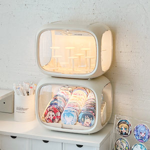 Barji figure acrylic high transparent badge animation peripheral millet desktop storage box dustproof display rack