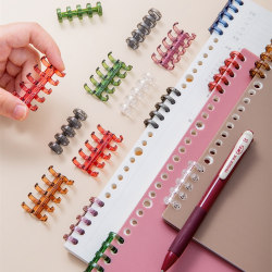 DIY Loose-Leaf Rings for Homemade Notebooks, Detachable Binder Rings, Coil Binding Clips, Punching Rings