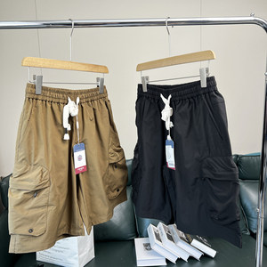 Functional outdoor mountain style! Plaid texture! Summer men's wear-resistant tear-resistant water-splashing tooling shorts