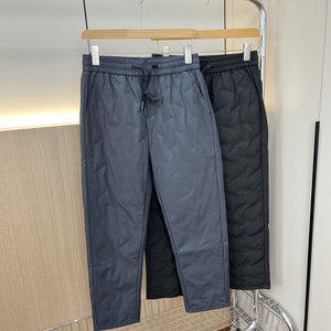 
A pair for winter! Fluffy 90% duck down! Foreign trade men's winter elastic waist light and warm casual down pants trendy