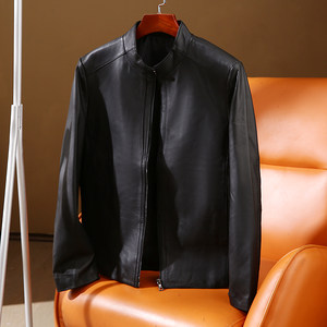 ODM Single Single! Crownal leather! Super delicate! Foreign trade men's autumn and winter high -end leather leather jacket jackets
