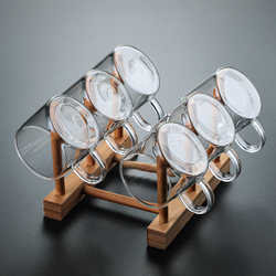 Thickened Heat-Resistant Glass Tea Cup Small Teacup with Handle Kung Fu Tea Set Drinking Cup Tea Bowl Home Set