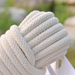 Sun-Resistant 10m Cotton Rope, Binding Decorative Rope, Wear-Resistant Curtain Rope, Cotton Thread, Binding Rope, Hanging Rope, Thick Thread, Waxed Flag Rope