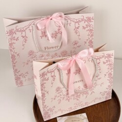 Girly Gift Bags, Ribbon Handbags, Clothing Shopping Bags, Paper Bags, Jewelry, Candy, Gift Bags, High-End Gifts