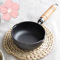 New Cast Iron Frying Pan for Eggs, Flat-Bottomed Pan, Egg Dumpling Pan, Mini Household Iron Pan, Magic Tool for Hot Oil