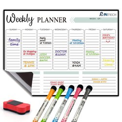 Erasable Magnetic Whiteboard Monthly Performance Display for Foreign Trade Companies, Daily Planner, English Schedule, No Punching Required
