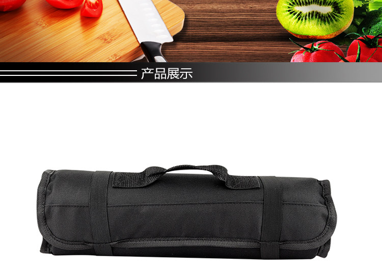 XINZUO Borsa a Rotolo in Pelle per Coltelli - Borsa Portacoltelli in Pelle - 11 Scomparti e 1 Scomparto per Forbici - Tasca Interna con Cerniera - Con Maniglia e Tracolla Regolabile