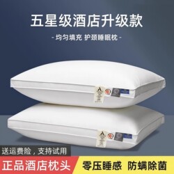Vienna Asia Du Hotel Pillow Core, a Pair for Home Use, Single Pack, Adult Size, Does Not Collapse or Deform