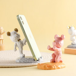 Cute Violent Bear Phone Stand Desktop iPad Tablet Holder Phone Holder Cartoon Bedside Lazy Ornament