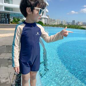 
Boys one-piece swimsuit 2025 new baby children swimsuits and trousers in summer quick-drying 3-year-old boy baby hot spring swimsuit