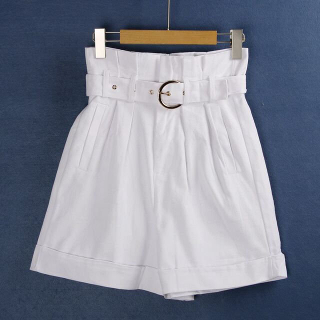 945 wide-leg shorts, new spring cotton slim and versatile temperament, fashionable white flared hot pants, women's foreign trade
