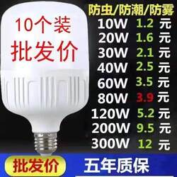 Led Light Bulb, Super Bright, Energy-Saving, Eye-Protecting, White Light, Large Screw Base E27, Screw-Mount Spherical Light Bulb, Household Energy-Saving Lamp, Commercial Use