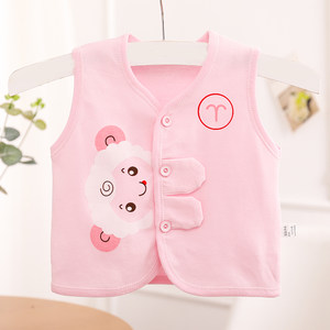 
Baby vest spring and autumn summer gauze thin pure cotton warm vest for men and women baby vest 0-6-12 months