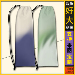 Large Capacity Storage Bag for Sports Equipment, Gradient Badminton Racket Bag, Drawstring Shoulder Bag, Portable Style