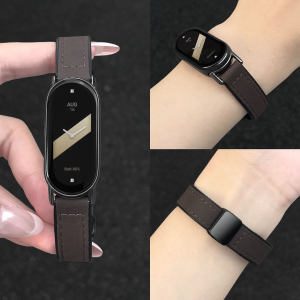 
Suitable for Xiaomi Mi Band 10 watch chain Xiaomi 9nfc version wristband creative leather magnetic suction Xiaomi 9pro smart sports 8pro crazy horse leather strap autumn and winter high-end accessories for boys and girls