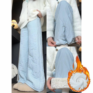 
Women's autumn and winter 2025 new soft and versatile windproof and cold-proof down pants with velvet and thickened warm leggings cotton pants