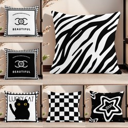Nordic Black and White ins Sofa Throw Pillows Geometric Cushions Modern Minimalist Pillows New Simple Living Room Sofa Throw Pillows