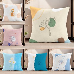 Simple and Fresh Throw Pillow ins Style Living Room Sofa Cushion Homestay Bedside Bay Window Cushion Car Backrest Pillow Cover