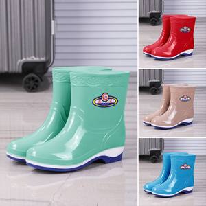 
Rain boots short tube medium tube high tube car wash adult rain boots waterproof non-slip warm water boots kitchen cover shoes rubber shoes water shoes