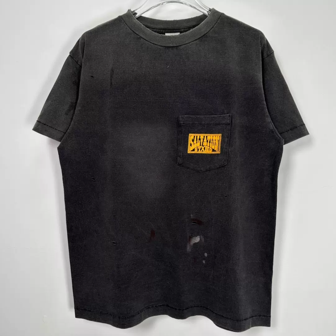 现货SAINT MICHAEL X NBHD SKULL BIKE Vintag POCKET 口袋TEE-Taobao