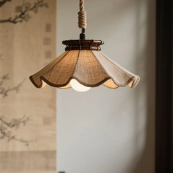 Song-Style Chandelier for Guesthouses and Tea Houses, New Chinese-Style Chandelier with a Retro Zen Aesthetic for Tea Rooms, Bedrooms, and Balconies, Wabi-Sabi Ambiance Lighting