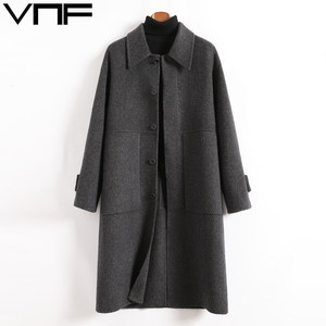 
New winter double-sided woolen coat for men, medium-length large pocket lapel Korean style all-wool woolen coat
