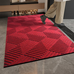 High-Grade Red Entrance Door Mat with Non-Slip Rubber Base, Pvc Foot Mat for Front Door, Outdoor Foyer Rug