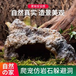 Climbing pet simulated rock landscaping to avoid