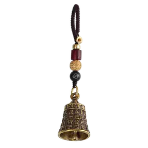 銅製 鈴六字真言銅鐘 掛鈴 装飾品工芸品 置物