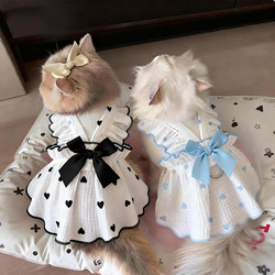 Cute Cat Clothes, Summer Thin Dress, Breathable and Sweet Princess Dress, Ragdoll Silver Gradient New Style, Anti-Shedding
