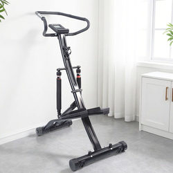 12-Level Resistance Folding Stair Climber Hydraulic Home-Use Climbing Exercise Fitness Equipment for Weight Loss and In-Situ Running