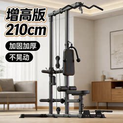 Home-Use Multifunctional High and Low Pull-Down Seated Rowing Machine, High Pull-Down Back Trainer, Comprehensive Strength Training for One Person