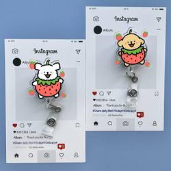 Cute Cartoon Dog-Shaped Retractable Badge Holder for Students, Doctors, and Nurses