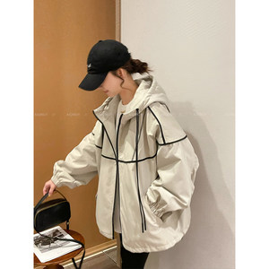 
Love Devil Fish Apricot High-Quality Hooded Jacket Women's 2025 Autumn and Winter Quilted Loose Casual Jacket