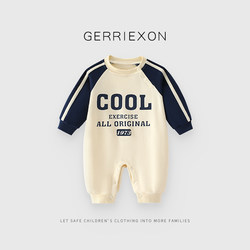 Spring Baby Clothes Long-Sleeved Boys' Romper Spring and Autumn Stylish Newborn Jumpsuit Trendy Cool for Going Out Autumn and Winter