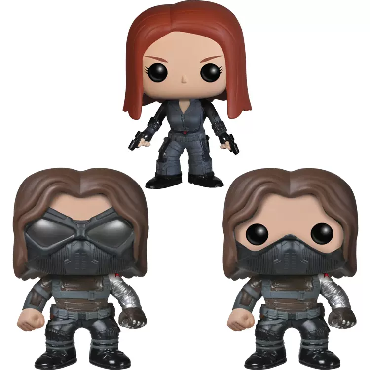 正版现货funko Pop影视周边双枪黑寡妇冬兵手办公仔摆件