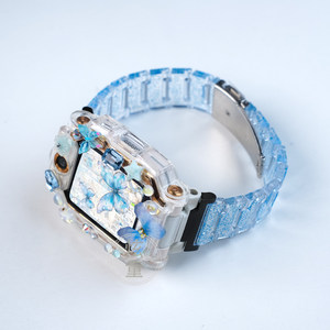 
Glitter resin strap suitable for Xiaotianzi phone watch Z11/Z10/Z9 wrist strap protective case accessories watch case Q3