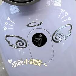 Cute Little Wings No. 9 Electric Vehicle Stickers to Cover Scratches, 3D Stereo Electric Scooter Modification Accessories