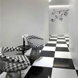 Full-Body Vitrified Tiles 600*600 Pure Black Living Room Floor Tiles Pure White Vitrified Ceramic Tiles High-Quality Engineering Vitrified Tiles