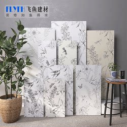 French Retro Bathroom Tiles with Embroidered Swallow Designs, Cream-Style Kitchen Wall Tiles, Bathroom Toilet Floor Tiles